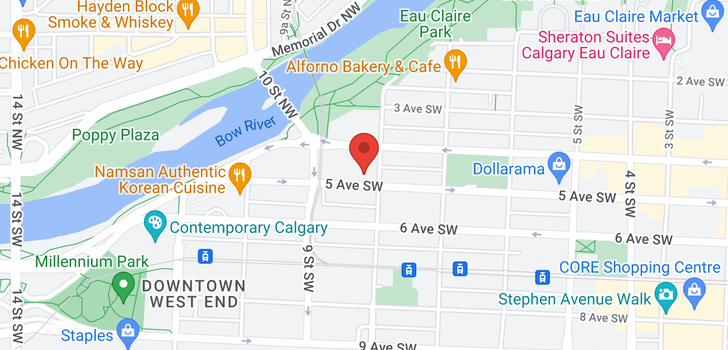 map of 2306 910 5 Avenue SW